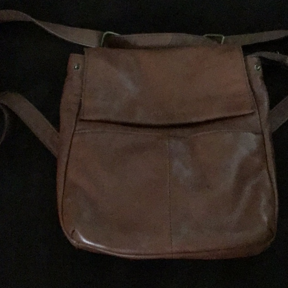 Leather backpack purse